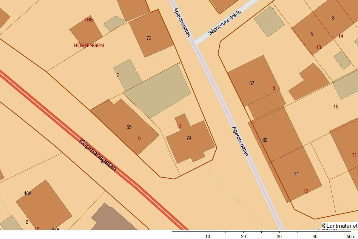 Townhouse med stort gästhus på Agardhsgatan