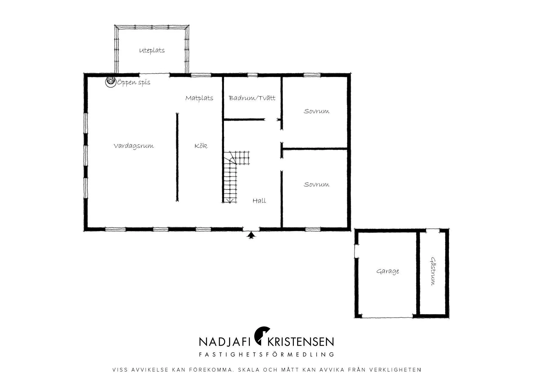 Välskött 1,5-plans villa på lugnt område nära hav och Torekovs golfklubb!