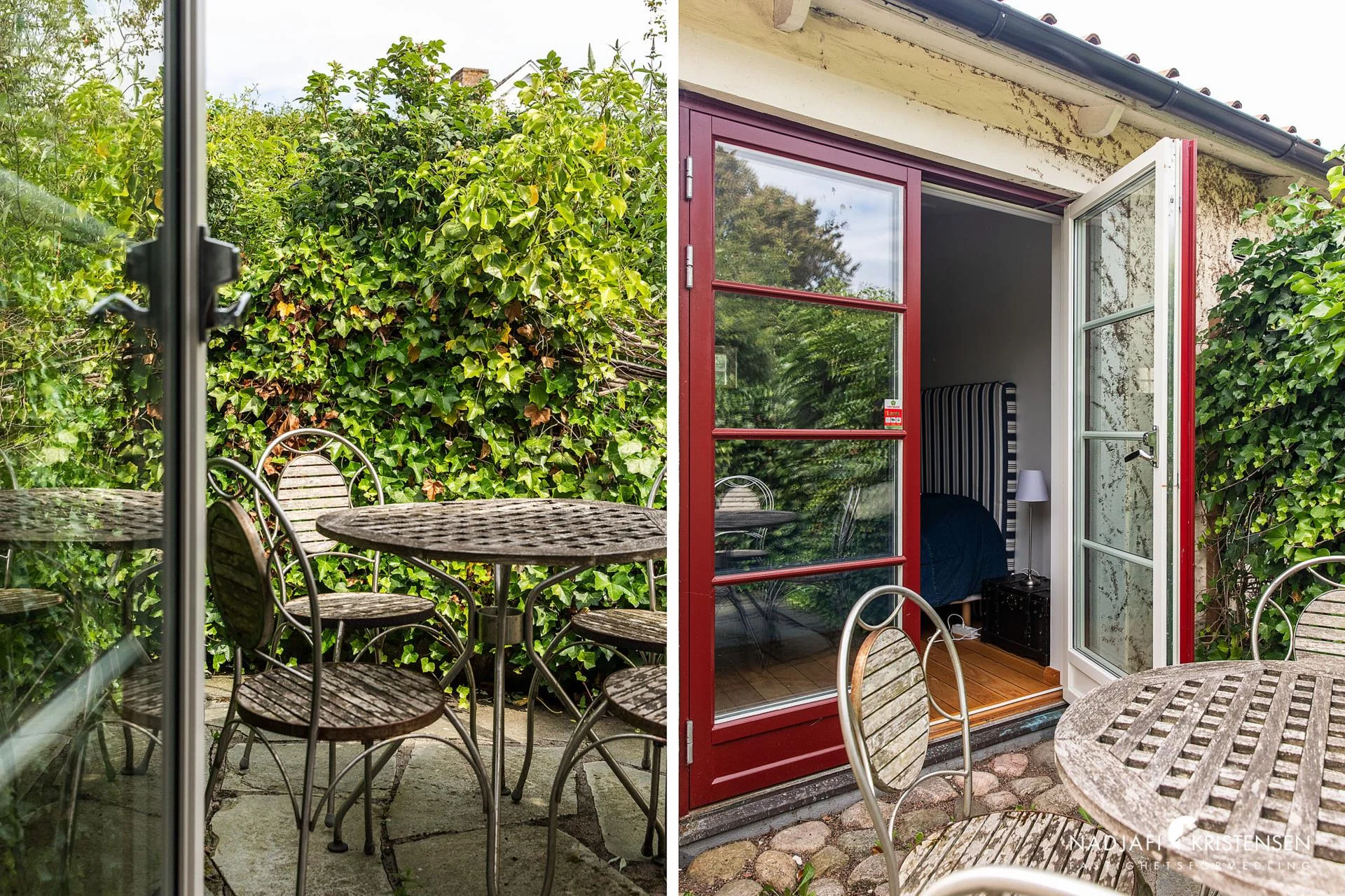 Charmigt gårdsboende med tre lägenheter och privat trädgård intill Båstad Golfklubb