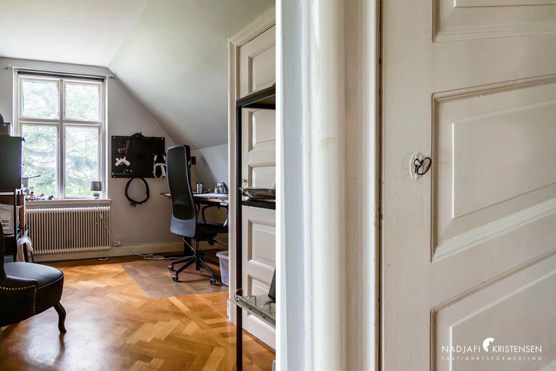 Generösa ytor, tidstypisk charm och en tomt med parkkänsla