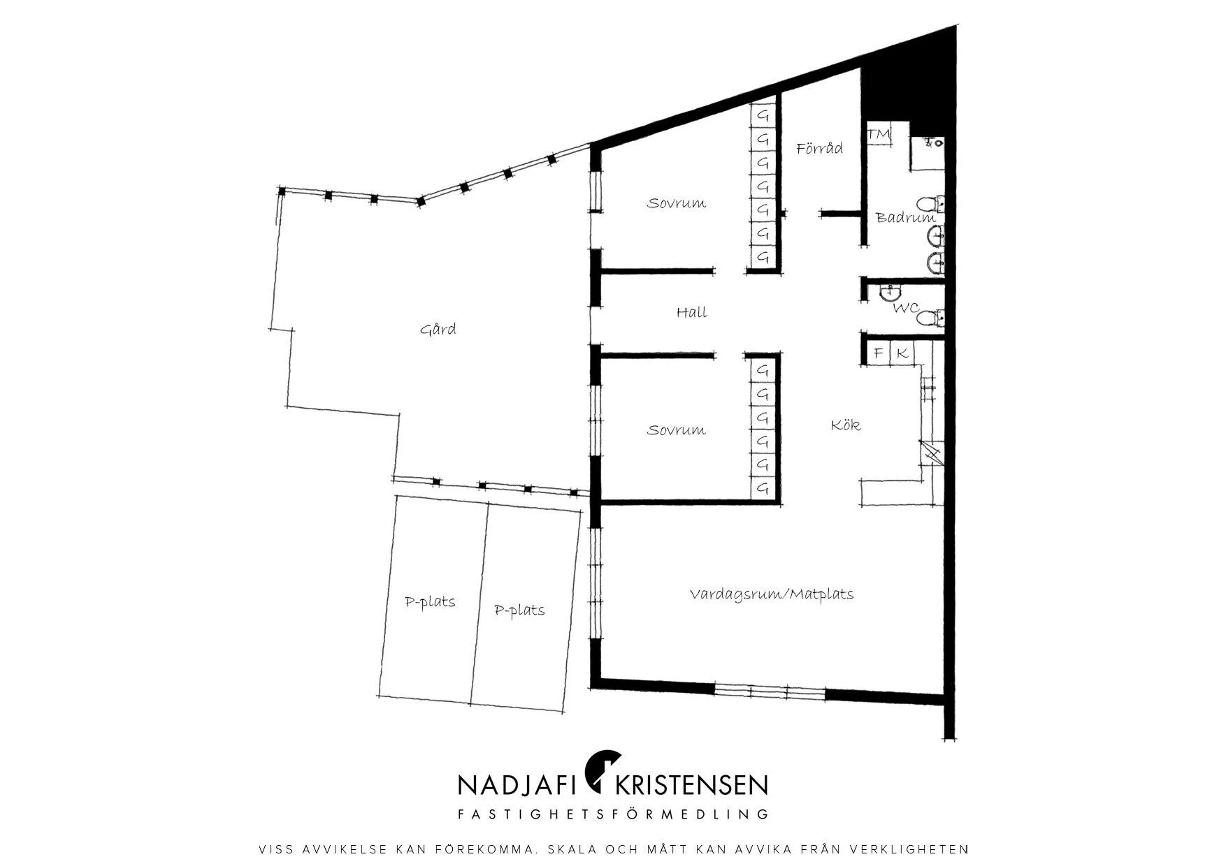 Townhouse med stort gästhus på Agardhsgatan